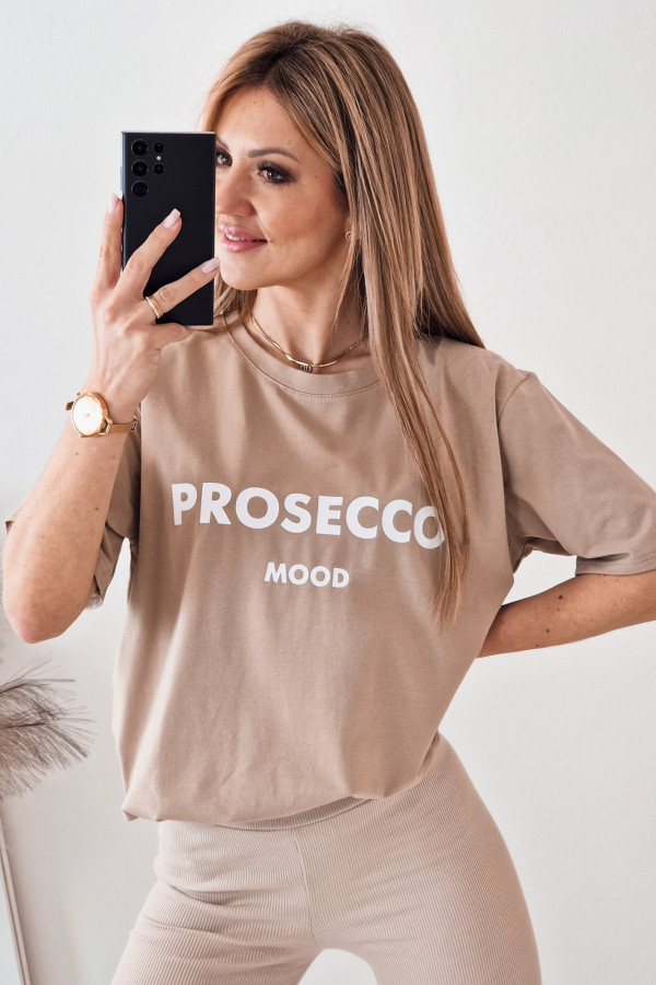 T-shirt Beżowy Prosecco 3