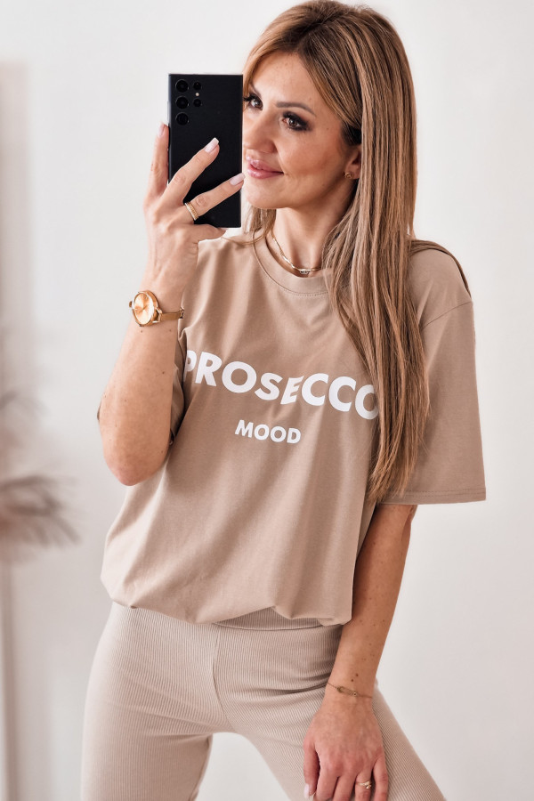T-shirt Beżowy Prosecco