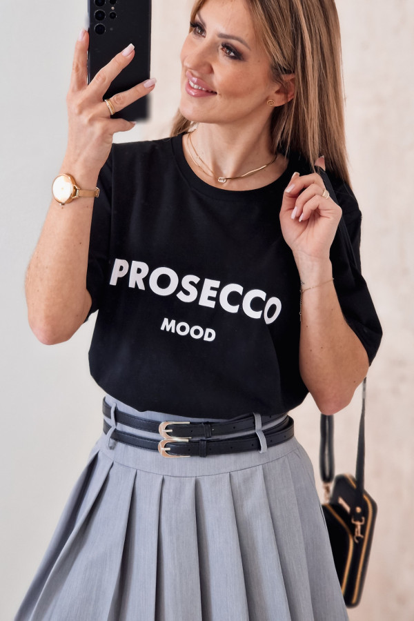 T-shirt Czarny Prosecco