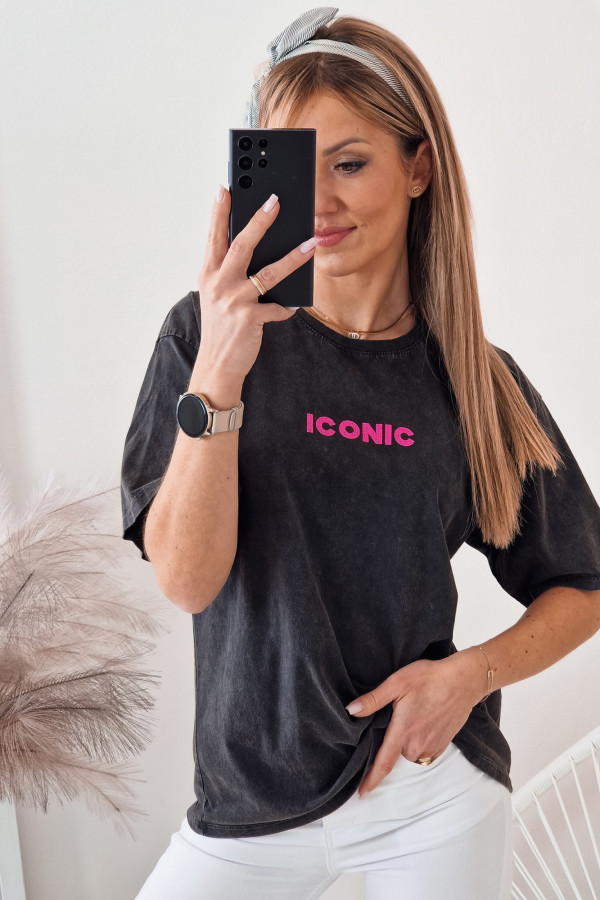 T-shirt Szary Marmurkowy ICONIC 1