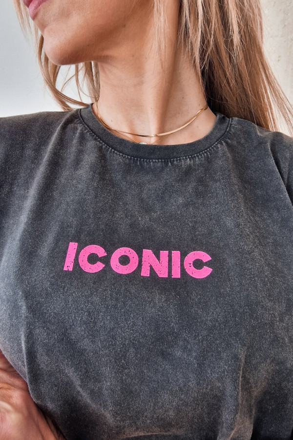 T-shirt Szary Marmurkowy ICONIC 3