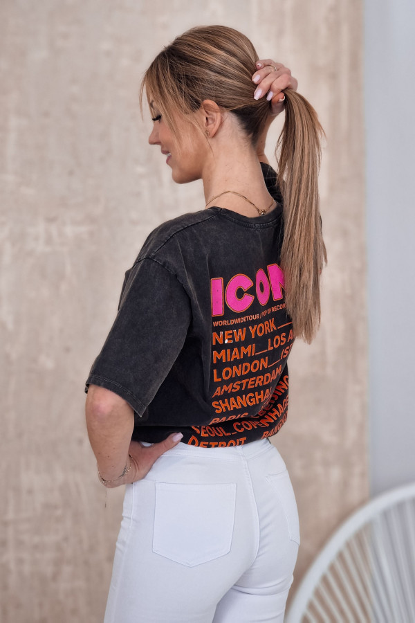 T-shirt Szary Marmurkowy ICONIC 5