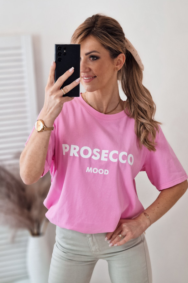 T-shirt Różowy Prosecco