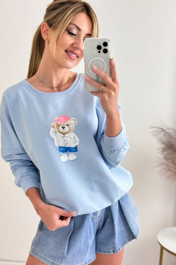 Bluza Błękitna z Misiem Cute 3