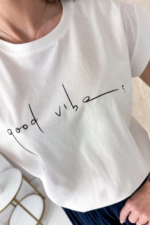 T-shirt Śmietankowy Good Vibes