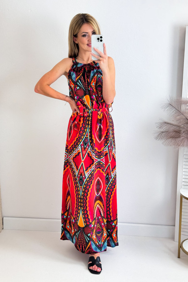 Sukienka Africa Pomarańczowa Maxi Tamara 1