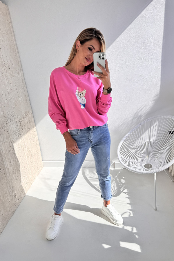 Bluza Różowa z Misiem Cute 3