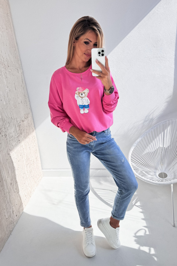 Bluza Różowa z Misiem Cute