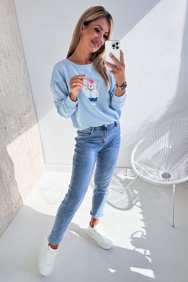 Bluza Błękitna z Misiem Cute 6