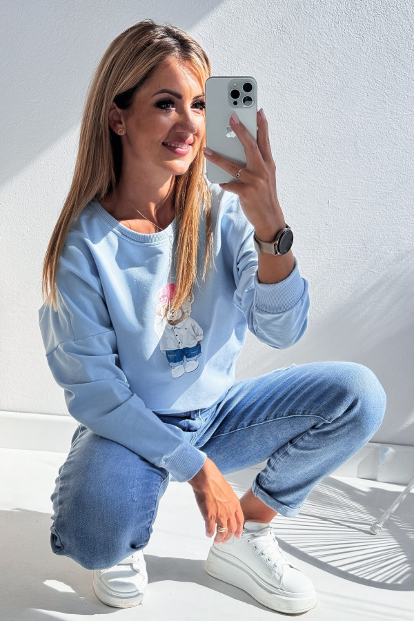 Bluza Błękitna z Misiem Cute 15