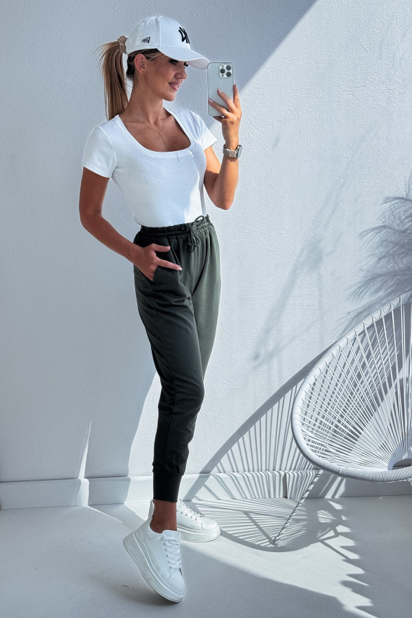 Spodnie Dresowe Basic Khaki 1