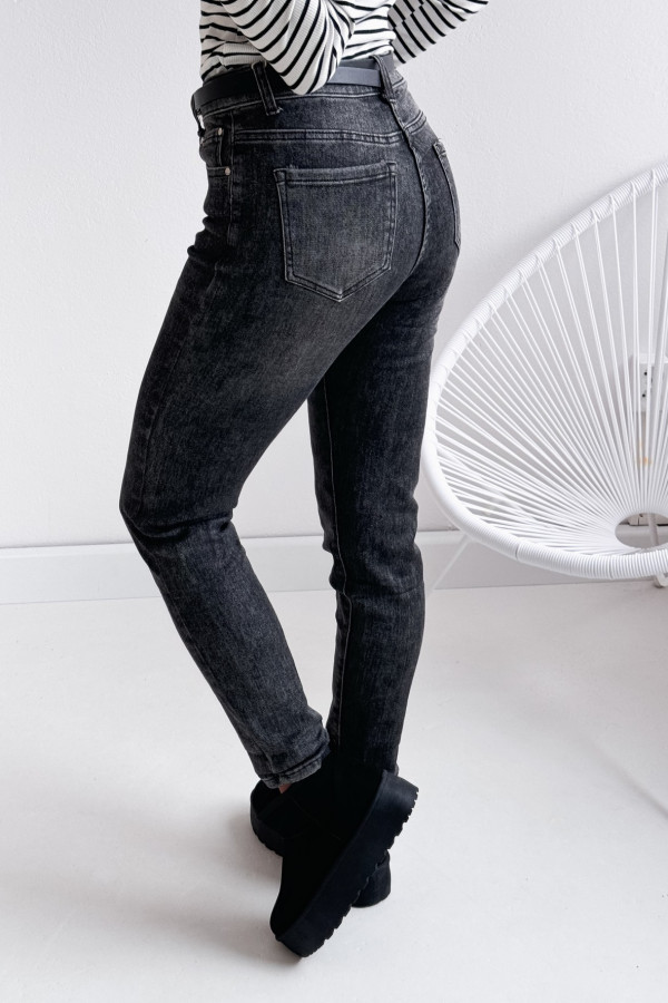 Spodnie Jeansy Szare Mom Fit 693 5