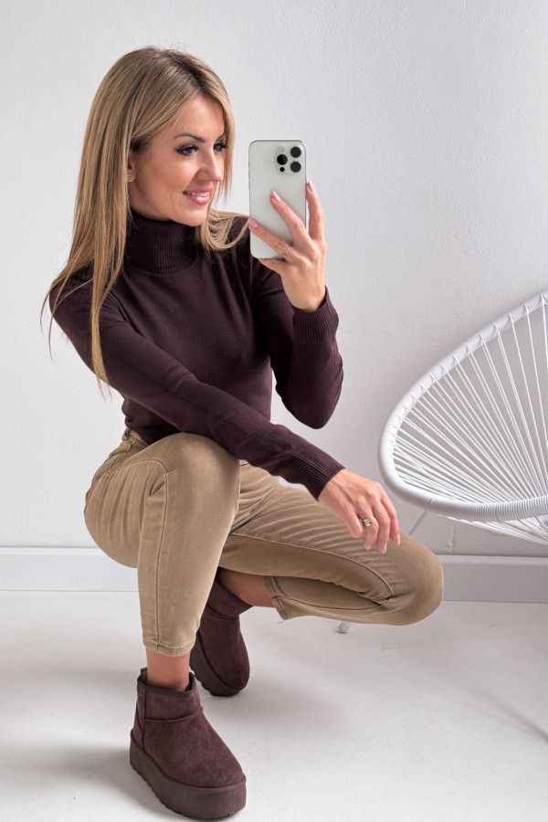 Spodnie Jeansy Beżowe Mom Fit 1221 8