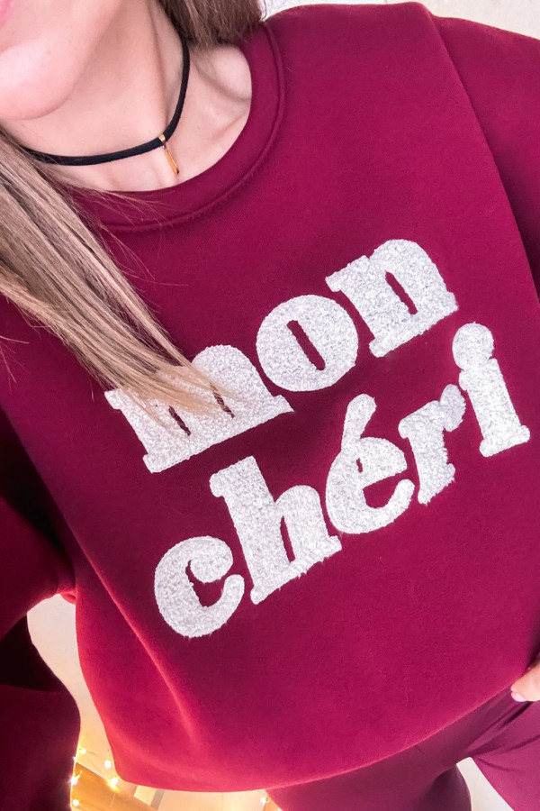 Bluza Ocieplana Mon Cheri - Burgundowa 2