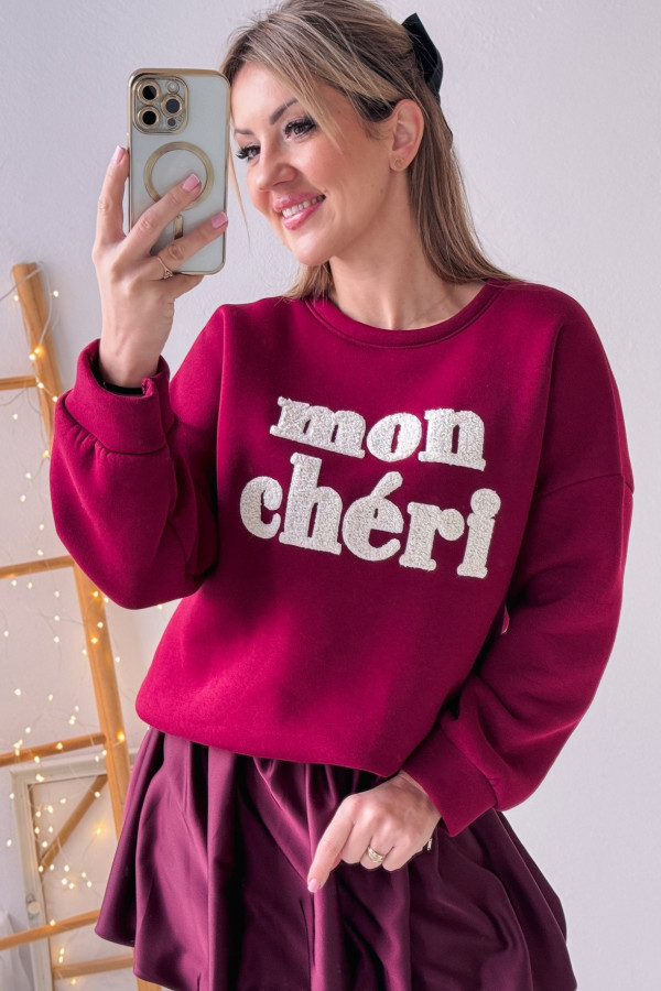 Bluza Ocieplana Mon Cheri - Burgundowa 8