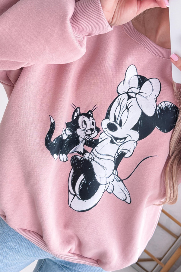 Bluza Oversizowa Minnie - Pudrowa 1