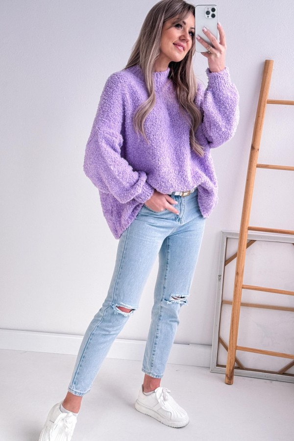 Sweter Oversize Merlin - Fioletowy 2