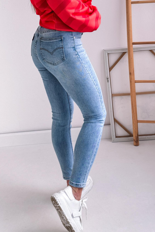 Spodnie Jeansy 6653 Skinny Niebieskie 2