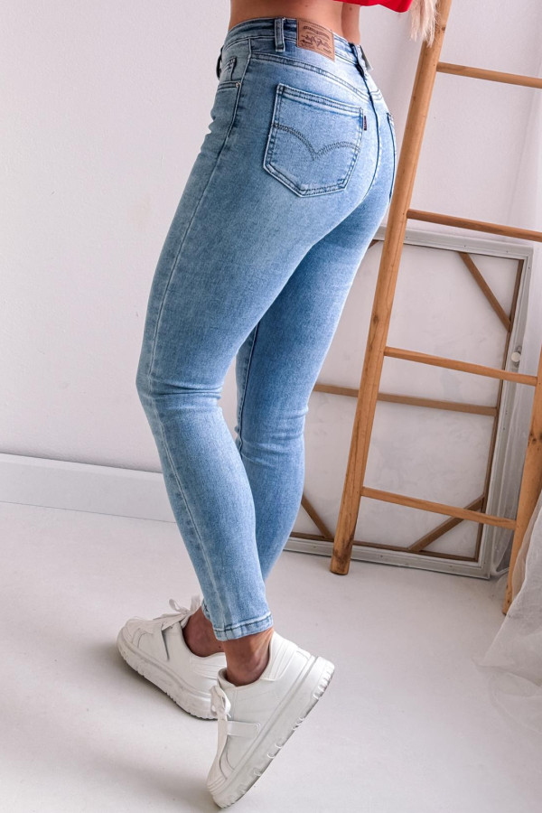 Spodnie Jeansy 6653 Skinny Niebieskie