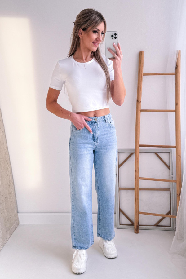 Spodnie Jeansy 1070 Wide Leg Jasno Niebieskie 5