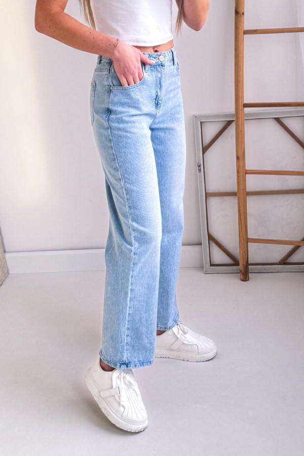 Spodnie Jeansy 1070 Wide Leg Jasno Niebieskie 4