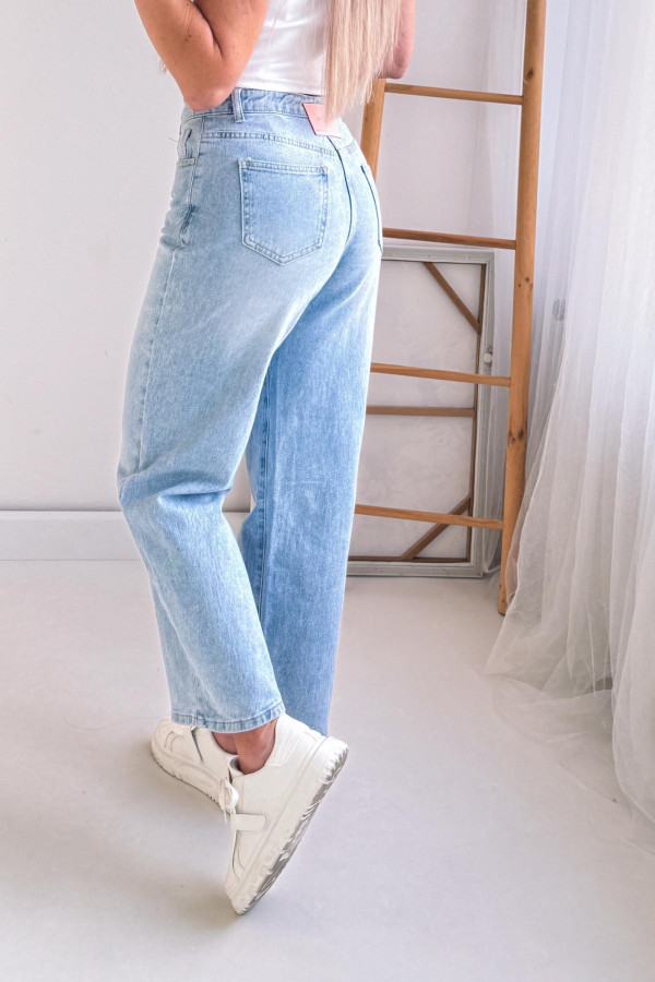 Spodnie Jeansy 1070 Wide Leg Jasno Niebieskie 9