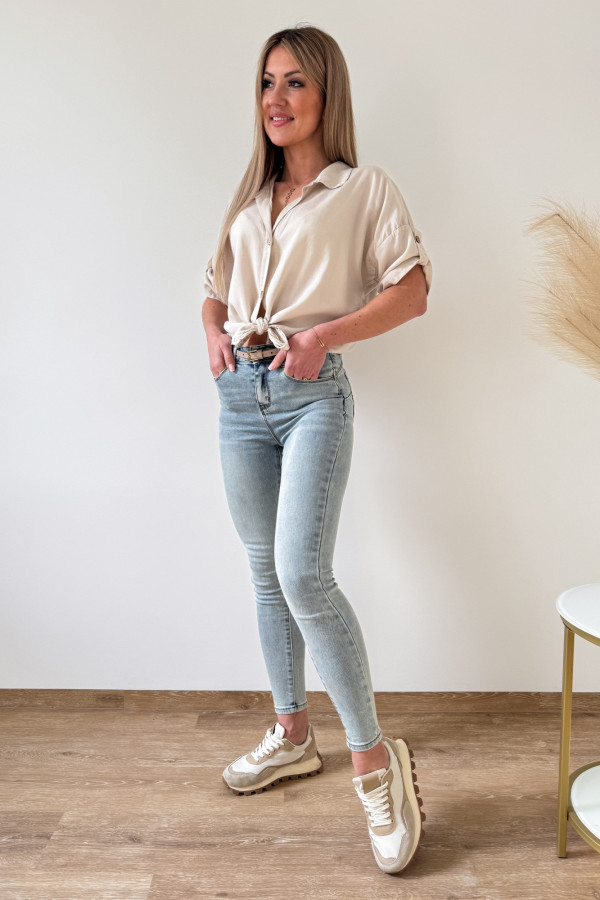 Spodnie Jeansy 386 Push Up - Vintage Niebieskie 5