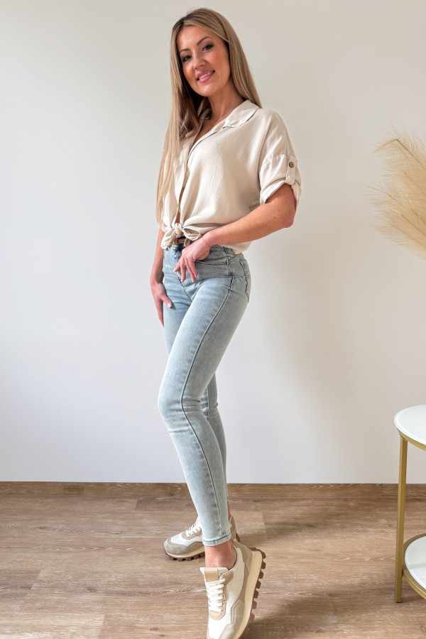 Spodnie Jeansy 386 Push Up - Vintage Niebieskie 8