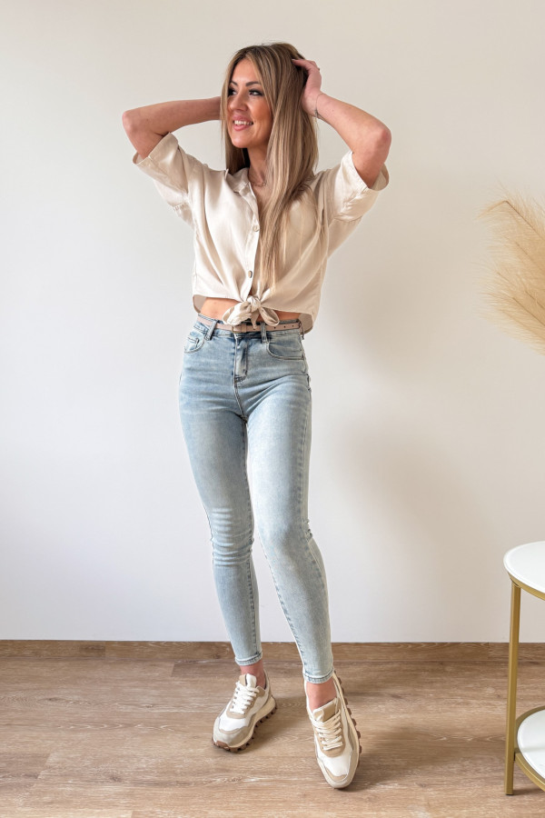 Spodnie Jeansy 386 Push Up - Vintage Niebieskie 9