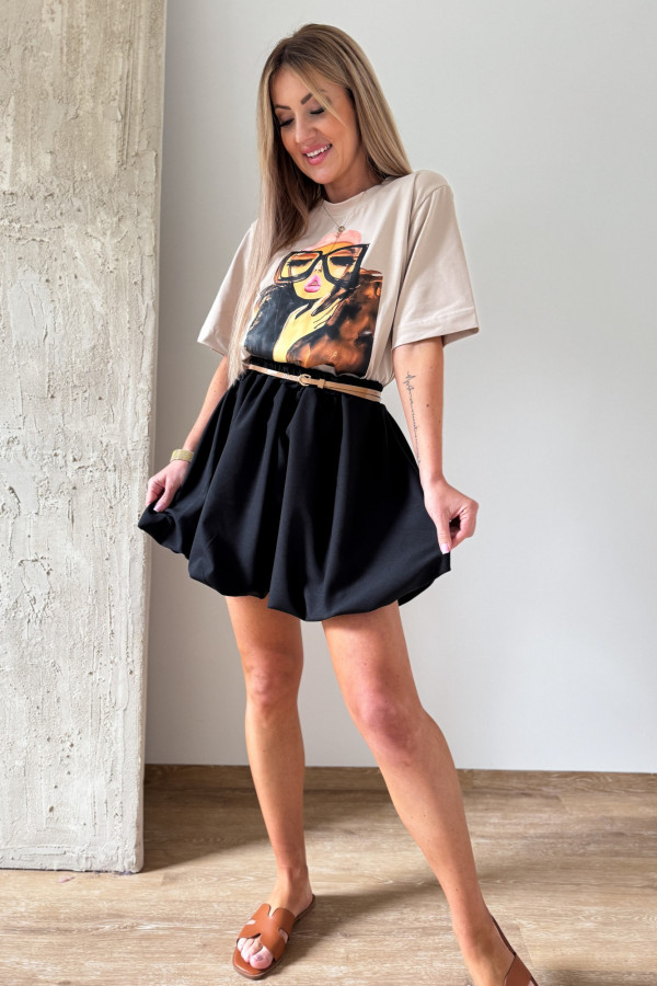 T-shirt z nadrukiem Lala - Beżowy