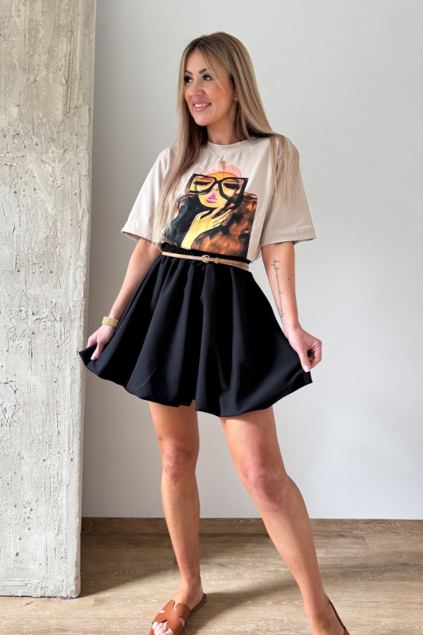 T-shirt z nadrukiem Lala - Beżowy 8