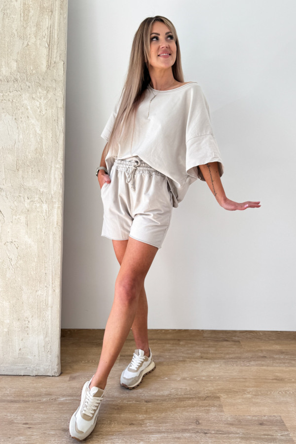 Komplet Krótki Basic Comfy - Jasny Beż 3