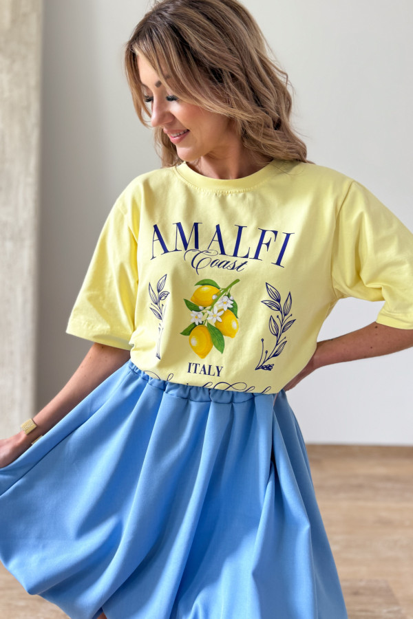 T-Shirt Amalfi w Cytryny - Żółty 6