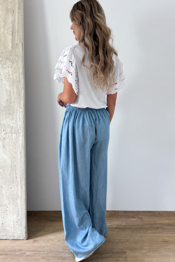 Spodnie z Miękkiego Jeansu Emma - Denim Błękitne 3