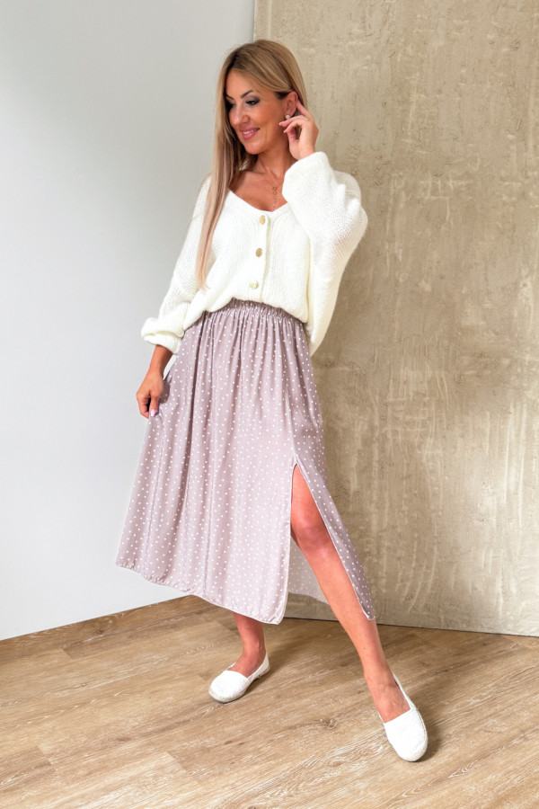 Sweter Rozpinany Button - Waniliowy 5