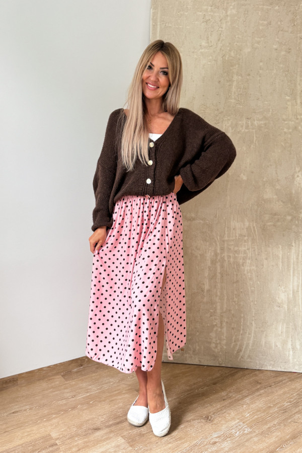 Sweter Rozpinany Button -Czekoladowy 4