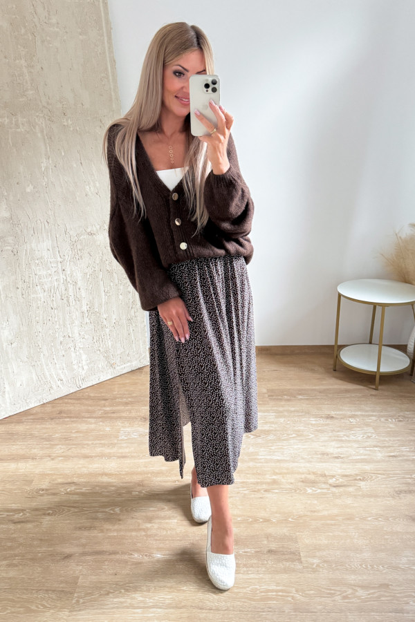 Sweter Rozpinany Button -Czekoladowy 7