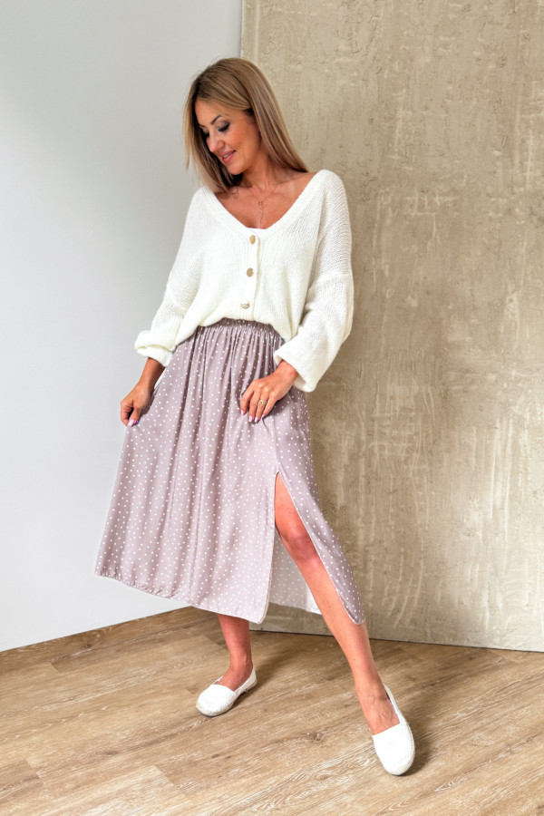 Sweter Rozpinany Button - Waniliowy 6