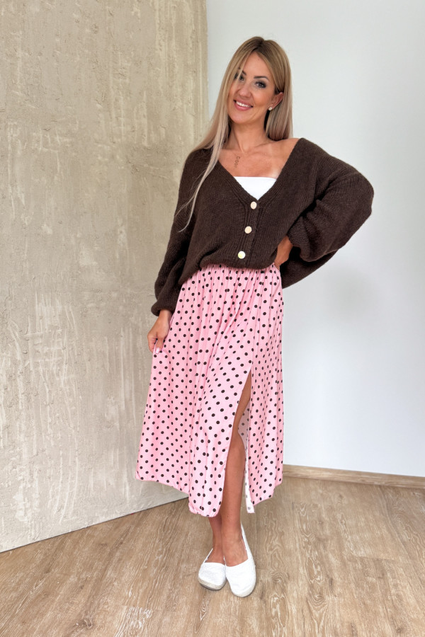 Sweter Rozpinany Button -Czekoladowy 9