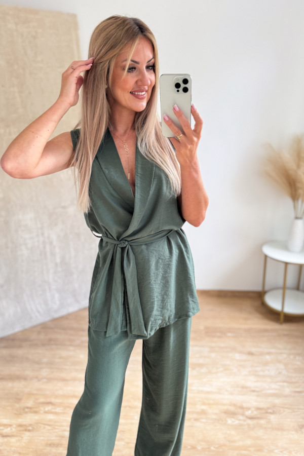 Komplet Kamizelka i Spodnie Chick - Khaki 11
