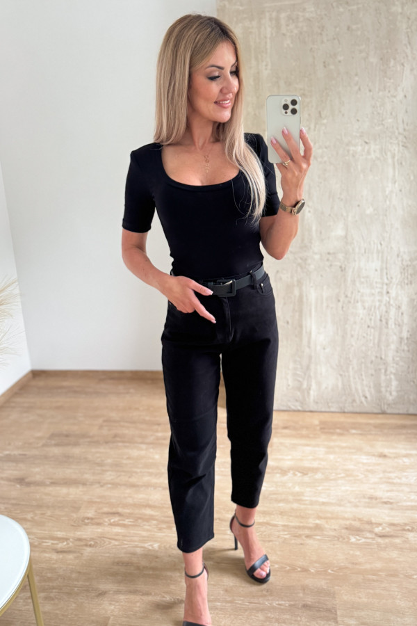 Spodnie Jeansy 152 Balloon - Czarne 9