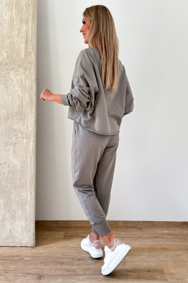 Komplet Bawełniany Bluza Spodnie Basic Comfy - Fango 6
