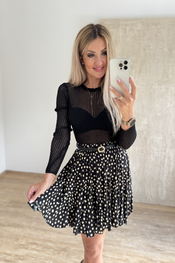 Bluzka Transparentna Elegance - Czarna 5