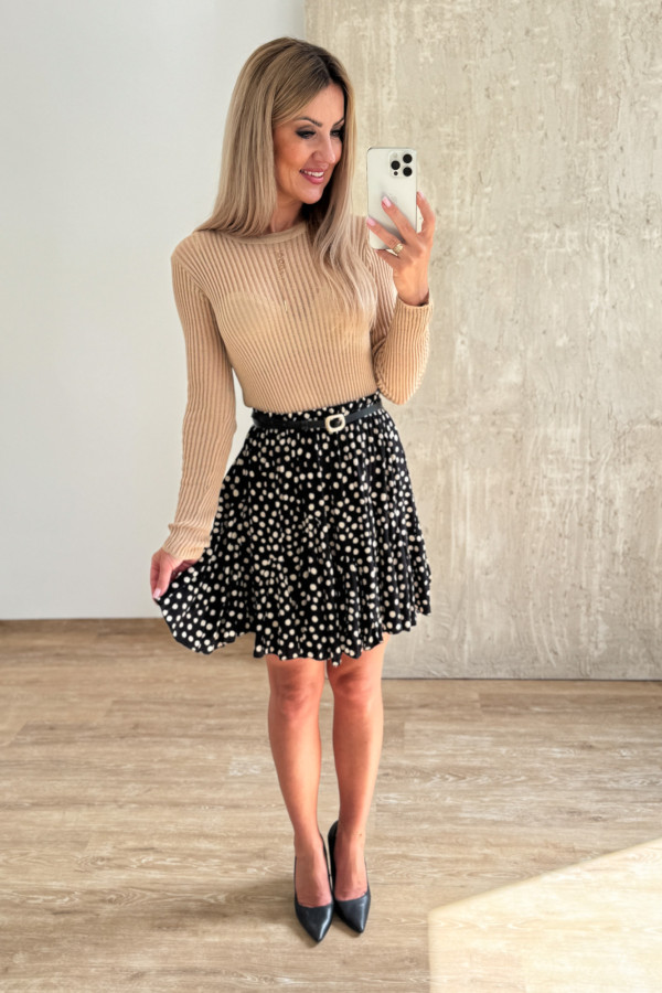 Bluzka Transparentna Elegance Beżowa 8