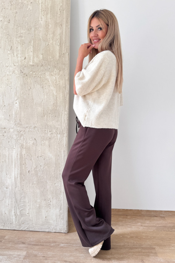 Sweter Rozpinany z Krótszym Rękawem Alice - Jasny Beżowy 4