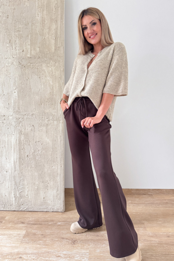 Sweter Rozpinany z Krótszym Rękawem Alice - Beżowy 4