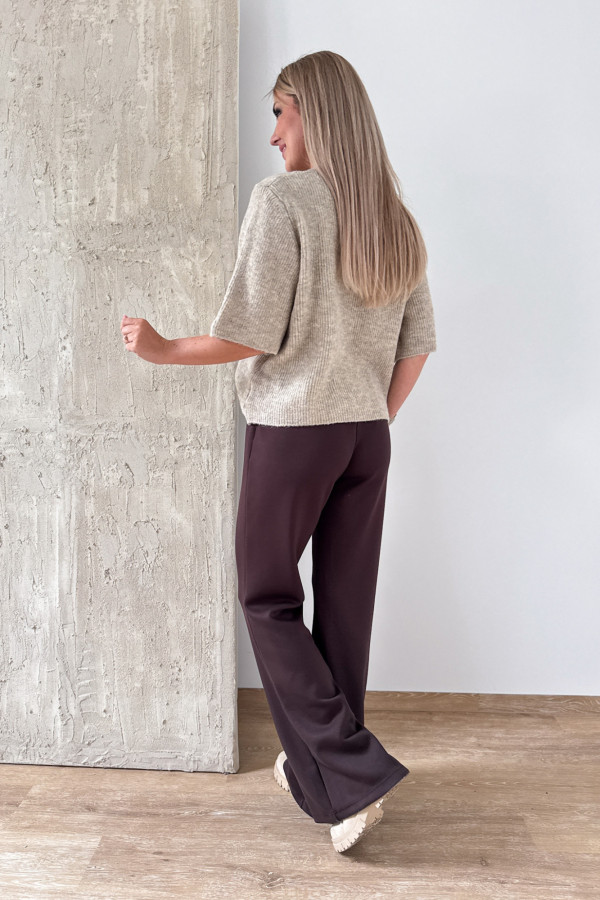 Sweter Rozpinany z Krótszym Rękawem Alice - Beżowy 5