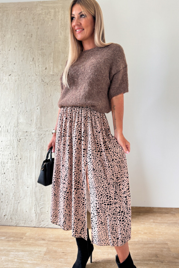 Sweter z Krótszym Rękawem Alva - Czekoladowy 6