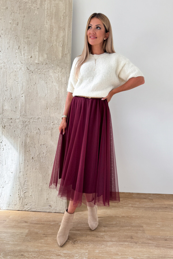 Sweter z Krótszym Rękawem Alva - Ecru 7