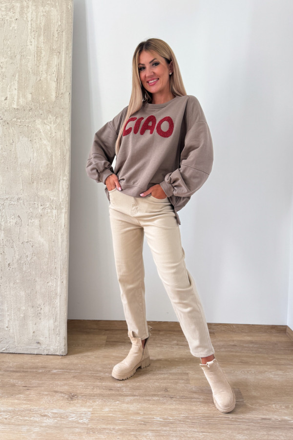 Bluza Oversizowa Ciao - Beżowa